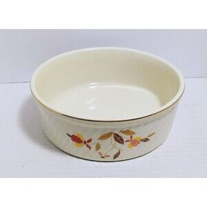 VTG HALL’S SUPERIOR QUALITY KITCHENWARE AUTUMN LEAF 8” SOUFFLE CASSEROLE DISH
